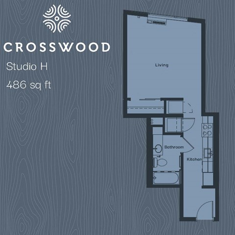 Crosswood Studio H 486 sqft
